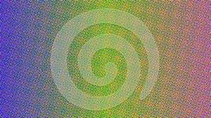 Vibrant color gradient halftone pattern, abstract background dots texture