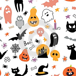 Abstract colorful Halloween,illustration background. autumn illustration for Halloween