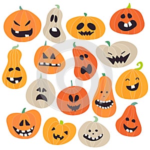 Abstract colorful Halloween,illustration background with Pumpkins. autumn illustration for Halloween