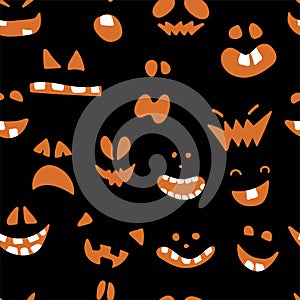 Abstract colorful Halloween,illustration background. Seamless Halloween Pattern with Pumpkins