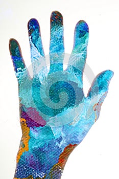 Abstract colorful hand painting