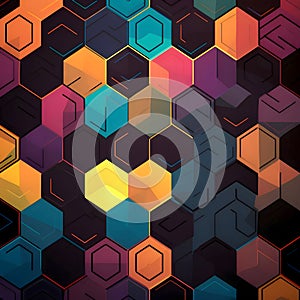 Abstract colorful hexagon background. Vector illustration. Eps 10. Colorful geometric pattern