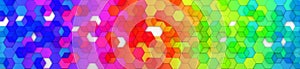 Abstract colorful hexagon mosaic wallpaper or background - 3d render