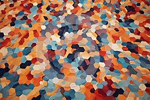 abstract colorful Hexagonal pattern background