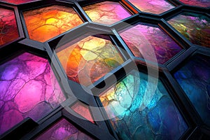Abstract colorful hexagonal pattern background