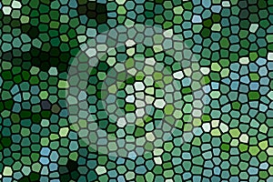Abstract colorful honeycomb honey seamless pattern hexagon mosaic background from bright green leaves photo