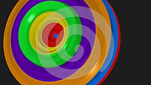 Abstract Colorful Hypnotic Background Animation 4K. Colorful Spiral Tunnel Hypnotic Illusion Animation Background