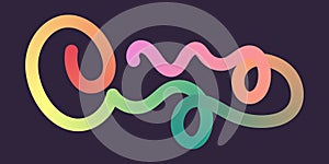 Abstract colorful infinity loop ribbon gradient vector