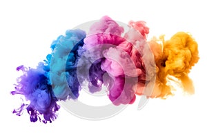 Abstract Colorful Ink Cloud