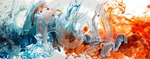 Abstract colorful ink in water