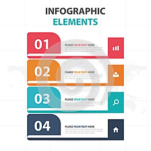 Abstract colorful label business timeline Infographics elements, presentation template flat design vector illustration for web