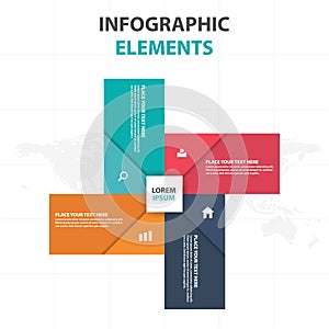 Abstract colorful label business timeline Infographics elements, presentation template flat design vector illustration for web