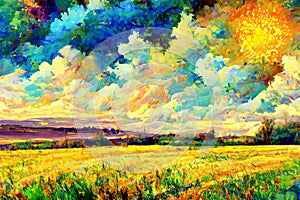 abstract colorful landscape