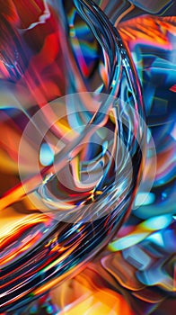 Abstract colorful light refractions photo