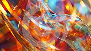 Abstract colorful light refractions photo