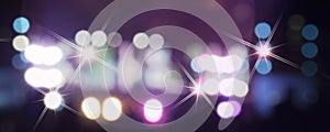 Abstract Colorful light stage bokeh background