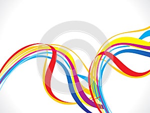 Abstract colorful line wave background