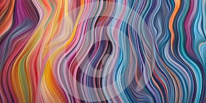 Abstract Colorful Lines Background, Vibrant and Curved Lines Flowing in Dynamic Patterns, Creating a Bold and Energetic Visual