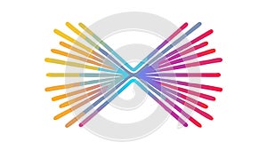 Abstract Colorful Lines Burst Radial Pattern vector design Generative AI