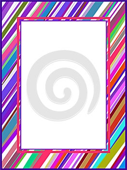 Abstract colorful lines frame