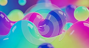 Abstract Colorful Liquid Blobs Background