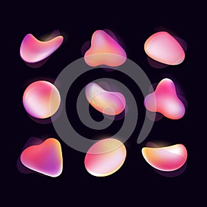 Abstract colorful liquid geometric shape fluid gradient design