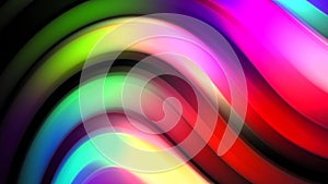 Abstract Colorful Liquid Paint 3D Stripes Lines Video Background