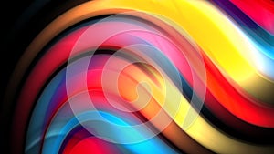 Abstract Colorful Liquid Paint Stripes Lines Video Background