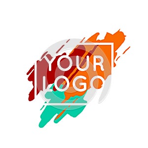 Abstract colorful logo template concept