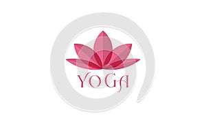 Abstract or colorful lotus flower for yoga woman girl logo design