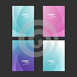 Abstract Colorful Modern Style Patterned Cover Design Set - Applicable for Banners, Placards, Posters, Flyers photo