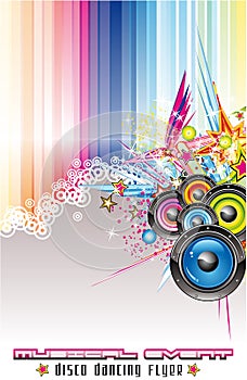 Abstract Colorful Music Background