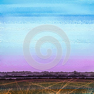 Abstract colorful oil, acrylic paint brush stroke on canvas texture. Semi abstract image of landscape painting background.