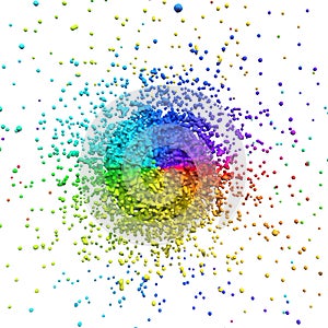 Abstract colorful paint burst