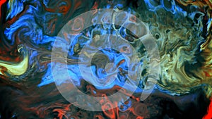 Abstract Colorful Paint Liquid Artistic Movement
