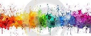 Abstract colorful paint splashes