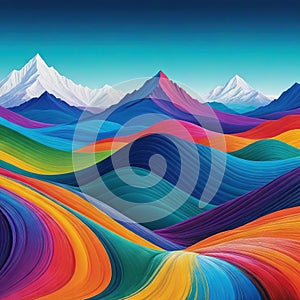 Abstract Colorful painting art of an abstract Background