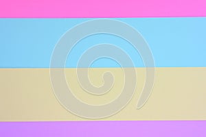 Abstract colorful paper layer background with pink blue sky mallow and purple tones.