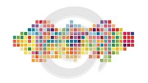 Abstract colorful pixelated mosaic pattern. Digital art and retro design texture, vector design Generative AI