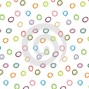 Abstract colorful polka dot pattern vector