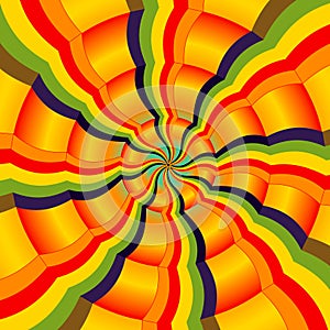 Abstract colorful radial spectrum