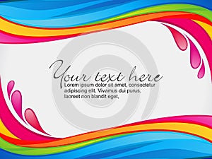 Abstract colorful rainbow color splash border