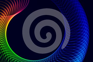 Abstract colorful rainbow fractal spiral background