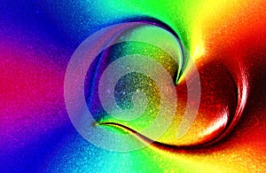 Abstract colorful Rainbow Love Heart Background.vector illustration.