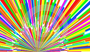 Abstract colorful rainbow sparkling rays background texture design pattern.