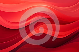 Abstract colorful red gradient wavy shapes background, vibrant 3d render wallpaper