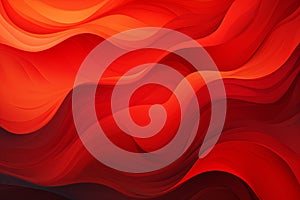 Abstract colorful red gradient wavy shapes background, vibrant 3d render wallpaper