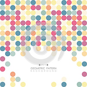 Abstract colorful round cube pattern background