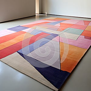 Abstract Colorful Rug With Thin Lines - Modernism Inspired