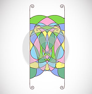 Abstract colorful shape, element for ornament.